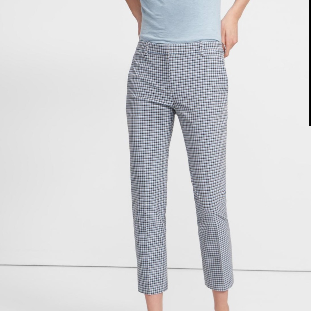 Theory treeca 4 pants checkered